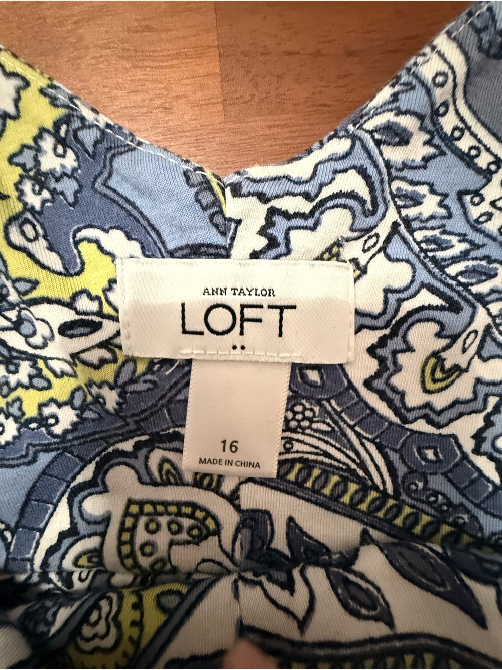LOFT Blue and White Paisley Knit Maxi Dress - Picture 5 of 6